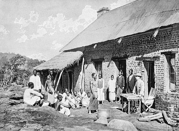 Black and White Photograph of the British Empire in the 19th Century: Law and Justice, Trial of a Poisoner, Central Africa