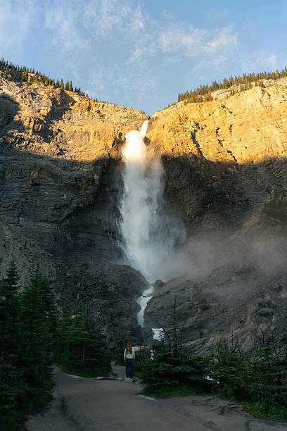 istock Cascading waterfall plunges down a rocky cliff face in a natural landscape. 2242622852