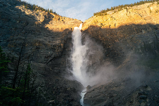 istock Majestic waterfall cascading down a rugged cliff face in a scenic canyon. 2242622891