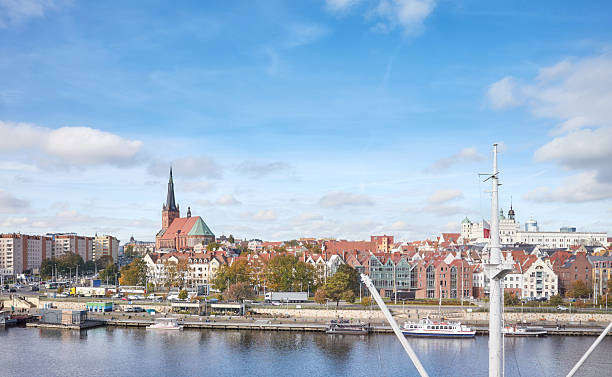 istock Panoramic view of the city of Szczecin, located on the Oder River, Poland. 2242639481