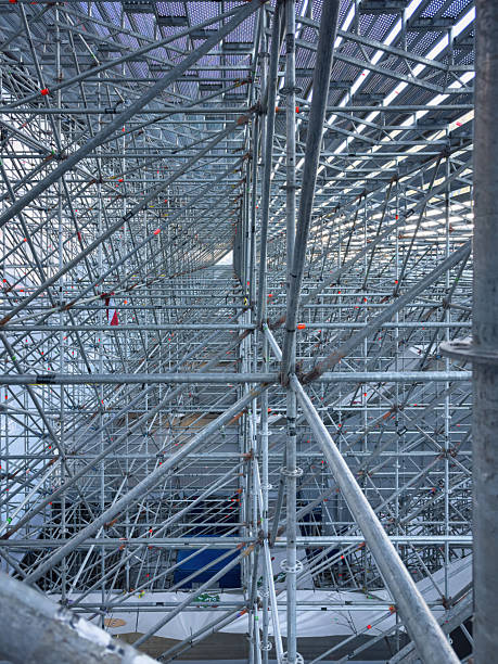 istock Steel tube grandstand structure for sporting event 2242642355