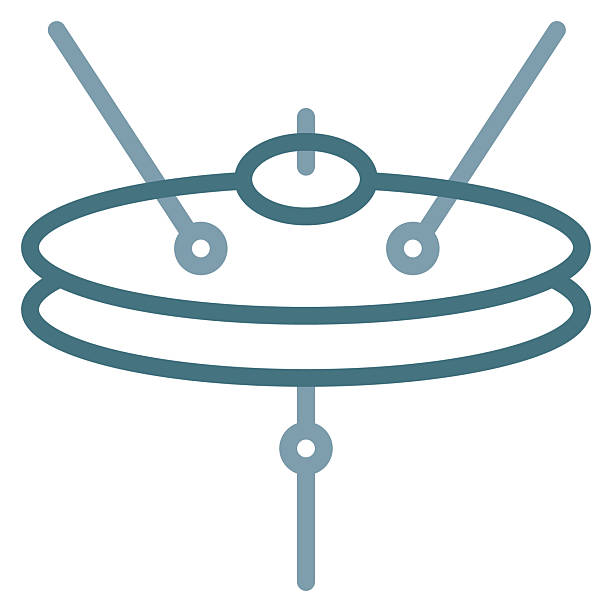 Cymbal Vector Icon Cymbal icon vector image. Can be used for Instrument. cymbals crashing stock illustrations