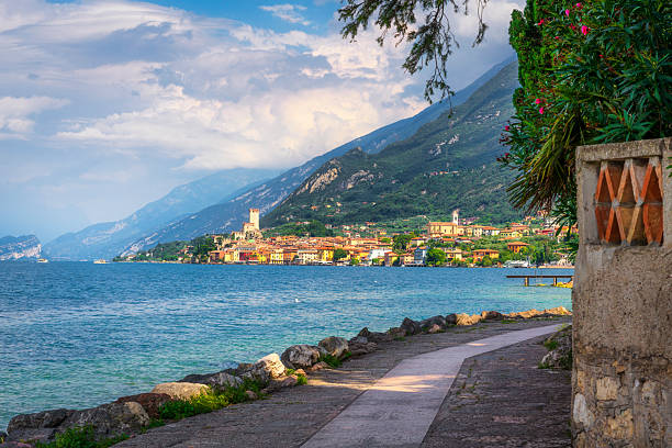 istock Malcesine Lakeside Walk with Scaliger Castle View, Lake Garda 2242652241