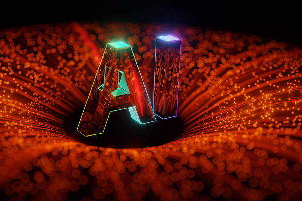 istock Futuristic glowing neon AI letters surrounded by digital light trails, representing artificial intelligence, innovation, data technology, and the power of modern machine learning. 2242655311