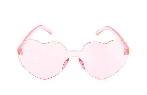 istock Stylish heart shaped sunglasses isolated on white 2242659310