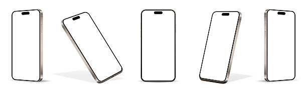 istock Realistic smartphone mockup. Mobile phones isolated on white background. 2242664666