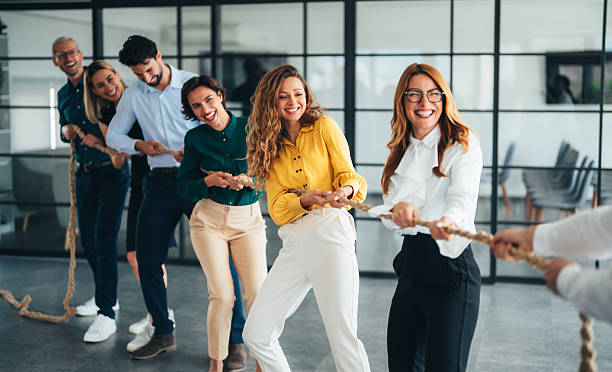 istock Office Team Tug-of-War Challenge 2242675705