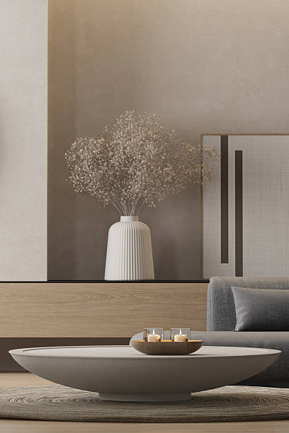 istock Japandi Modern Interior Detail with Minimalist Styling 2242677501