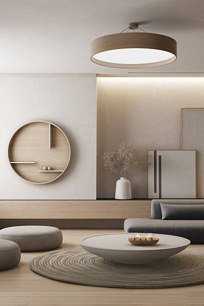 istock Japandi Modern Interior Detail with Minimalist Styling 2242677517