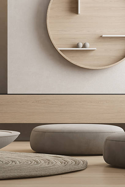 istock Japandi Modern Interior Detail with Minimalist Styling 2242677520