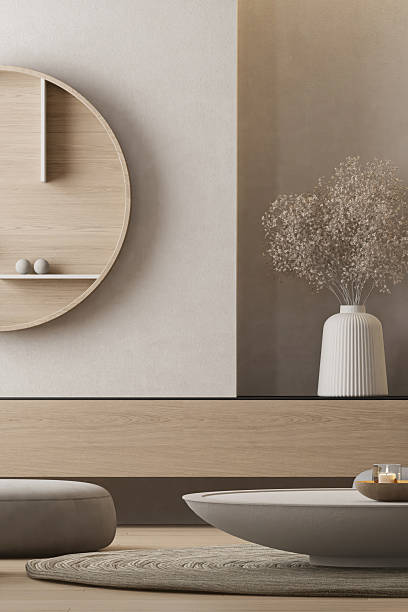 istock Japandi Modern Interior Detail with Minimalist Styling 2242677553