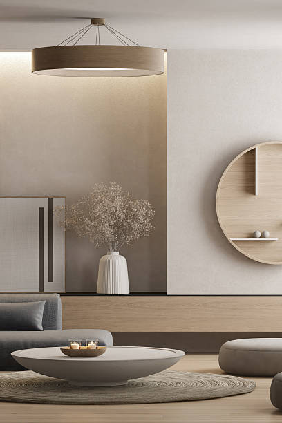 istock Japandi Modern Interior Detail with Minimalist Styling 2242677616