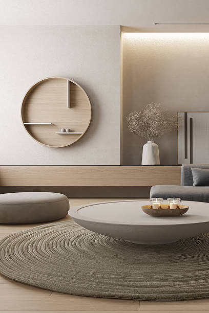 istock Japandi Modern Interior Detail with Minimalist Styling 2242677621