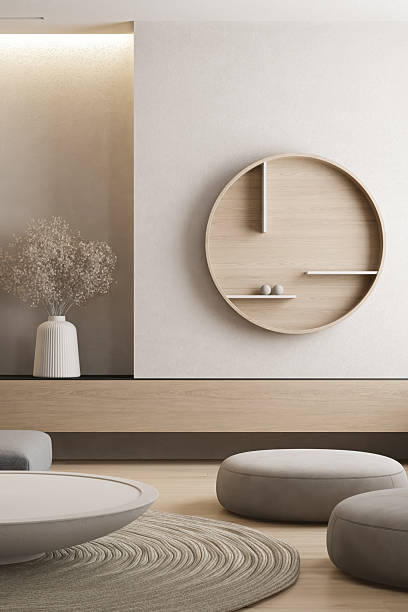 istock Japandi Modern Interior Detail with Minimalist Styling 2242677648