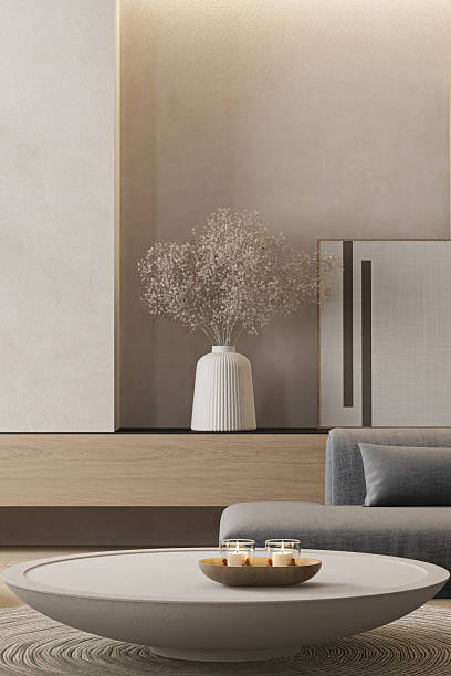 istock Japandi Modern Interior Detail with Minimalist Styling 2242677655