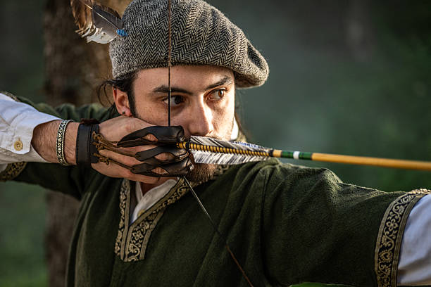 A strong and muscular caveman adorned with various arrows, embodying the true spirit of survival in ancient times