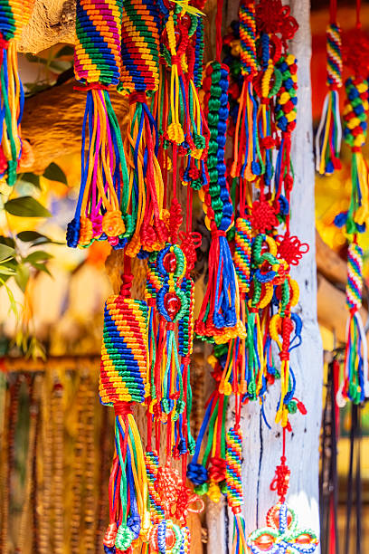 istock Traditional tibetan braided thread ornaments 2242689939