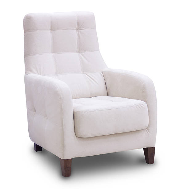 White armchairs shot from a high angle.