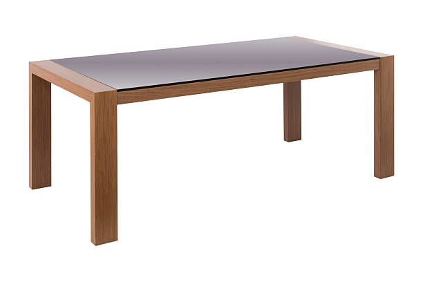 istock Table brown wooden glass insulated 2242694279
