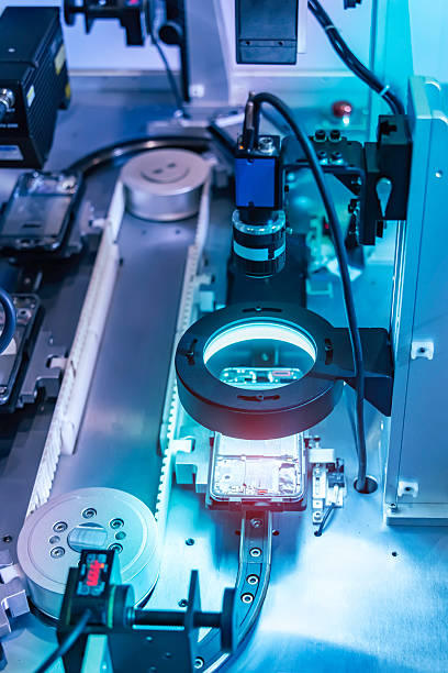 istock smart robot in manufacturing industry for industry 4.0 and technology concept. Robotic vision sensor camera system. 2242694282