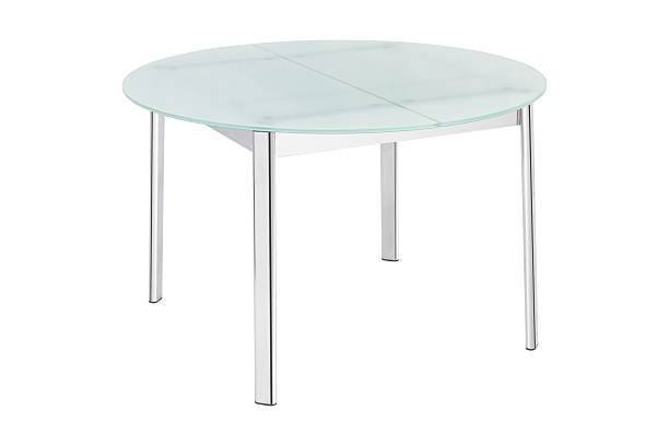 istock Table gray metal glass isolated 2242694292