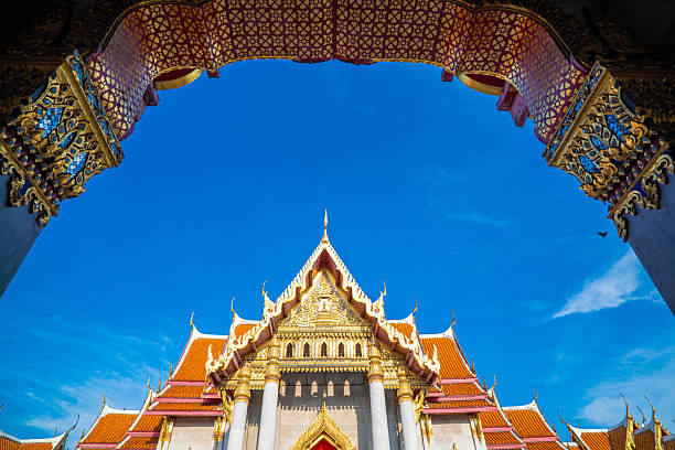 istock Marble buddhist temple sunset light sightseeing travel 2242724722