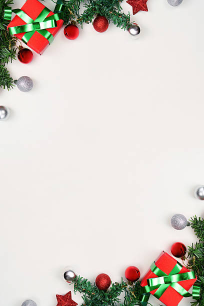 istock Christmas background with festive decorations and gifts 2242728703