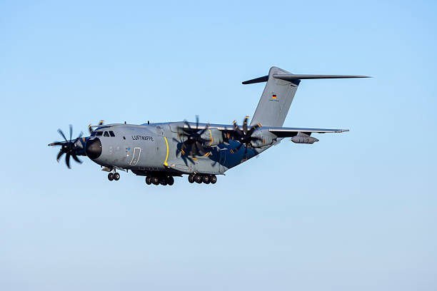 Luqa, Malta - September 25, 2025: German Air Force Airbus A400M Atlas (REG: 5434) in support of 2 German Tornados and 2 Eurofighters.