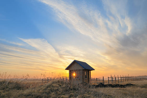 istock Rural landscape in golden sunset 2242735680