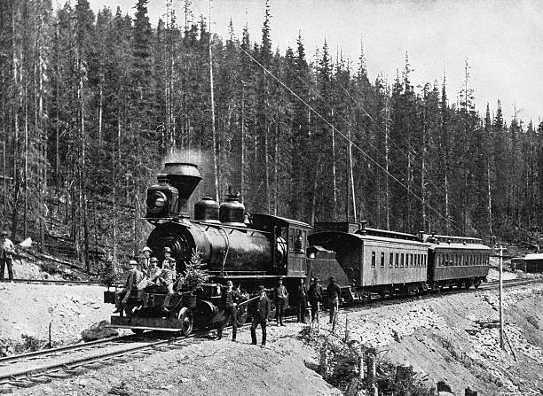 Black and White Photograph of the British Empire in the 19th Century: Engineering and Constructions, Canadian Pacific Railway