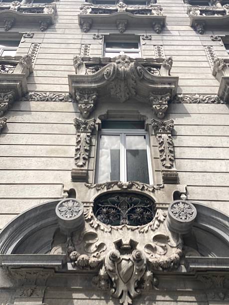 istock Elegant Stone Trimmed Windows from Historic Buildings – High-Resolution Architectural Photography 2242748728
