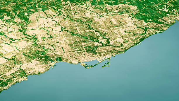 istock Toronto Ontario Satellite Landscape View 3D Render Color 2242752445