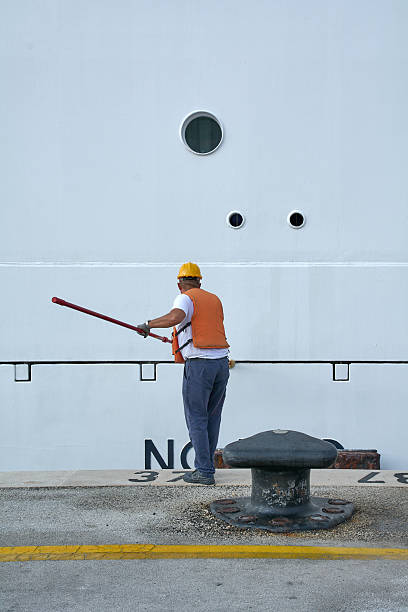 Transport dock worker on site during his daily duties