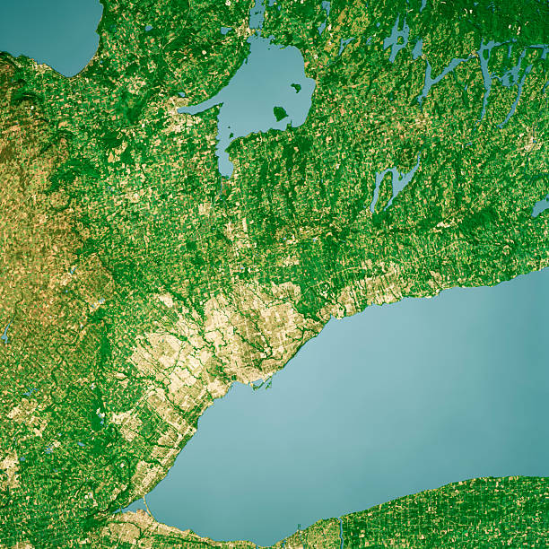 istock Greater Toronto Ontario Satellite Topographic Map 3D Render Color 2242764023
