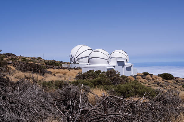 Night View Of Space Observatory Against The Milky Way