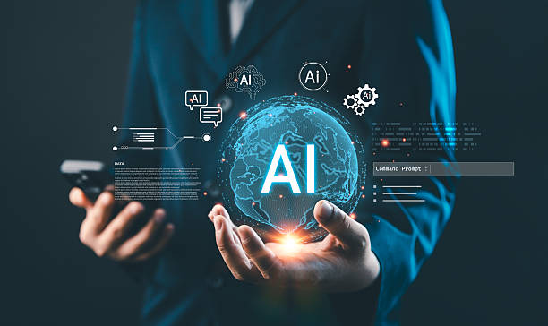 istock AI artificial intelligence and data technology. Businessman holding a digital globe with AI icons representing innovation, automation, and global connectivity in modern business and tech industries 2242783731