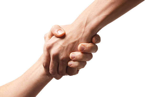 istock Help and support. People holding hands on white background, closeup 2242785044