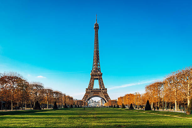 istock Majestic Eiffel Tower Under a Blue Sky in Paris, France 2242789533
