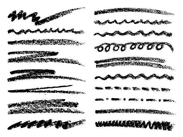 istock Hand drawn collection set of underline strokes in marker brush doodle style. Grunge brushes. 2242792156