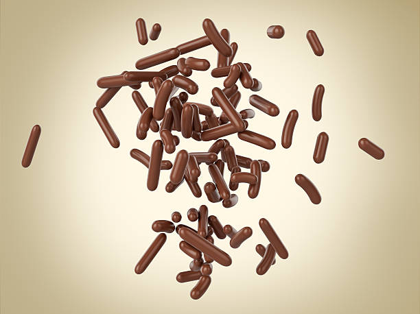 istock Group Of Chocolate Sprinkles, Cakes And Bakery Items Scattered 3D Illustration 2242792577