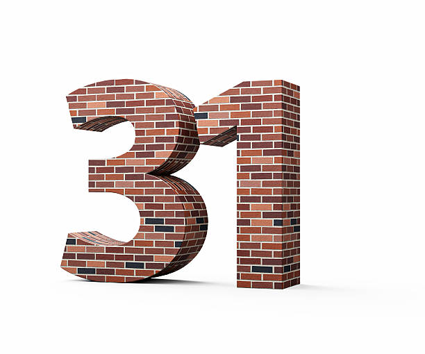 istock Bricks Wall Number Thirty One 31 Digit Made Of Colored Wall Of Bricks 3D Illustration 2242792613