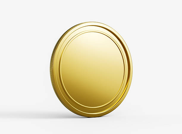 istock 3d Golden Shiny Rounded Coin Isolated On White Background 3d Illustration 2242794349