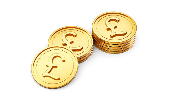 istock 3d Stack Of Golden British Pound Coins Shiny Rounded Coins Stack On White Background 3d Illustration 2242794466