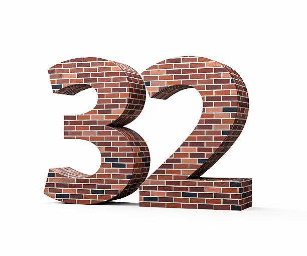 istock Bricks Wall Number Thirty Two 32 Digit Made Of Colored Wall Of Bricks 3D Illustration 2242794677
