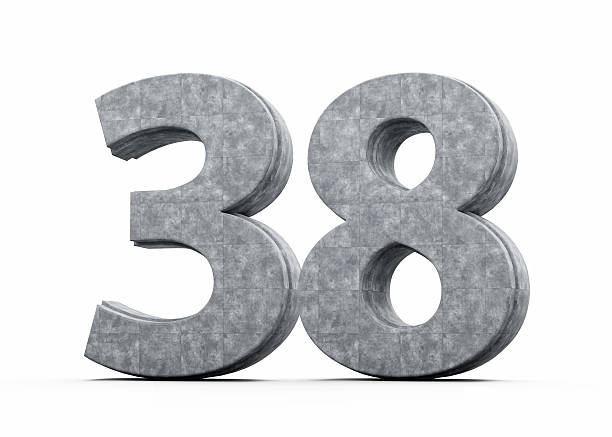 istock Concrete Number Thirty Eight 38 Digit Made Of Grey Concrete Stone White Background 3d Illustration 2242794779