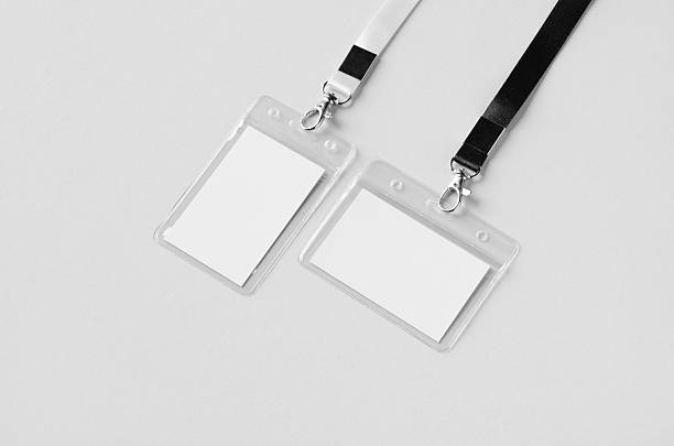 istock ID Card holder mockup with lanyard, vertical and horizontal 2242795785