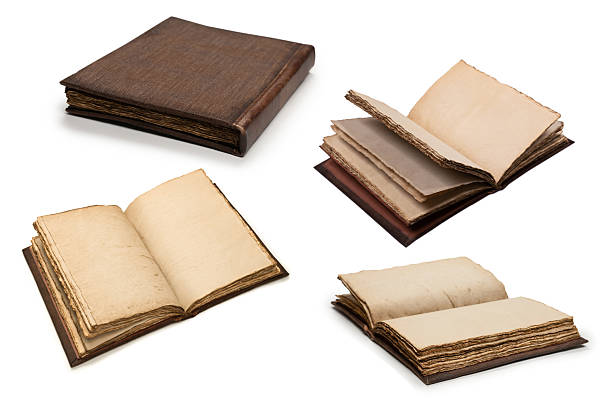 istock An old brown book isolated on white background. 2242796593