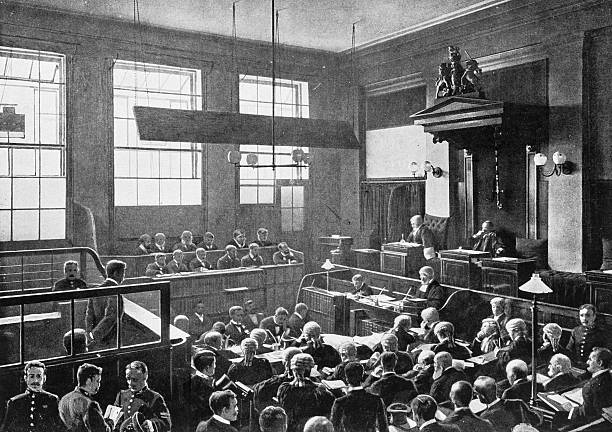 Black and White Photograph of the British Empire in the 19th Century: Law and Justice, 