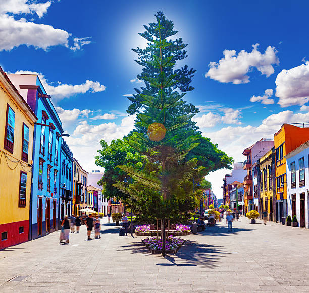 Tenerife,La laguna traditional village.Travel and tourism in Canaries.