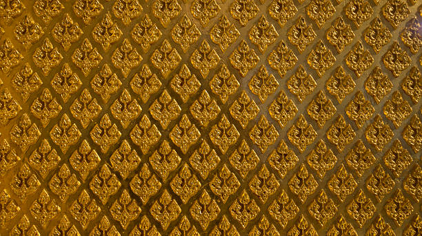 istock Thai style pattern on the wall in the temple, Thailand. 2242815229